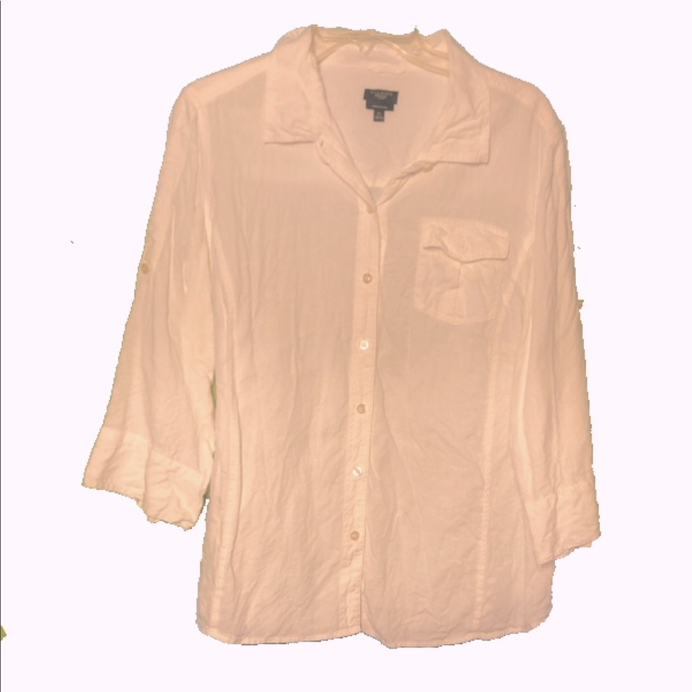Talbots Linen Button Down - image 1